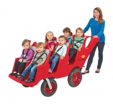 6 Passenger Never Flat “Fat Tire” Red / Grey Bye-Bye Buggy